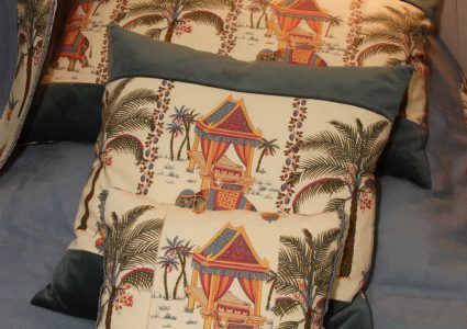 decorative pillows in a classic interior