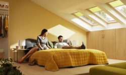 yellow blinds for Velux roof windows