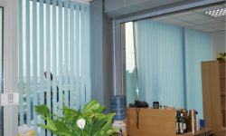 blue vertical blinds