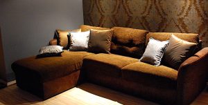 decorative pillows in living room